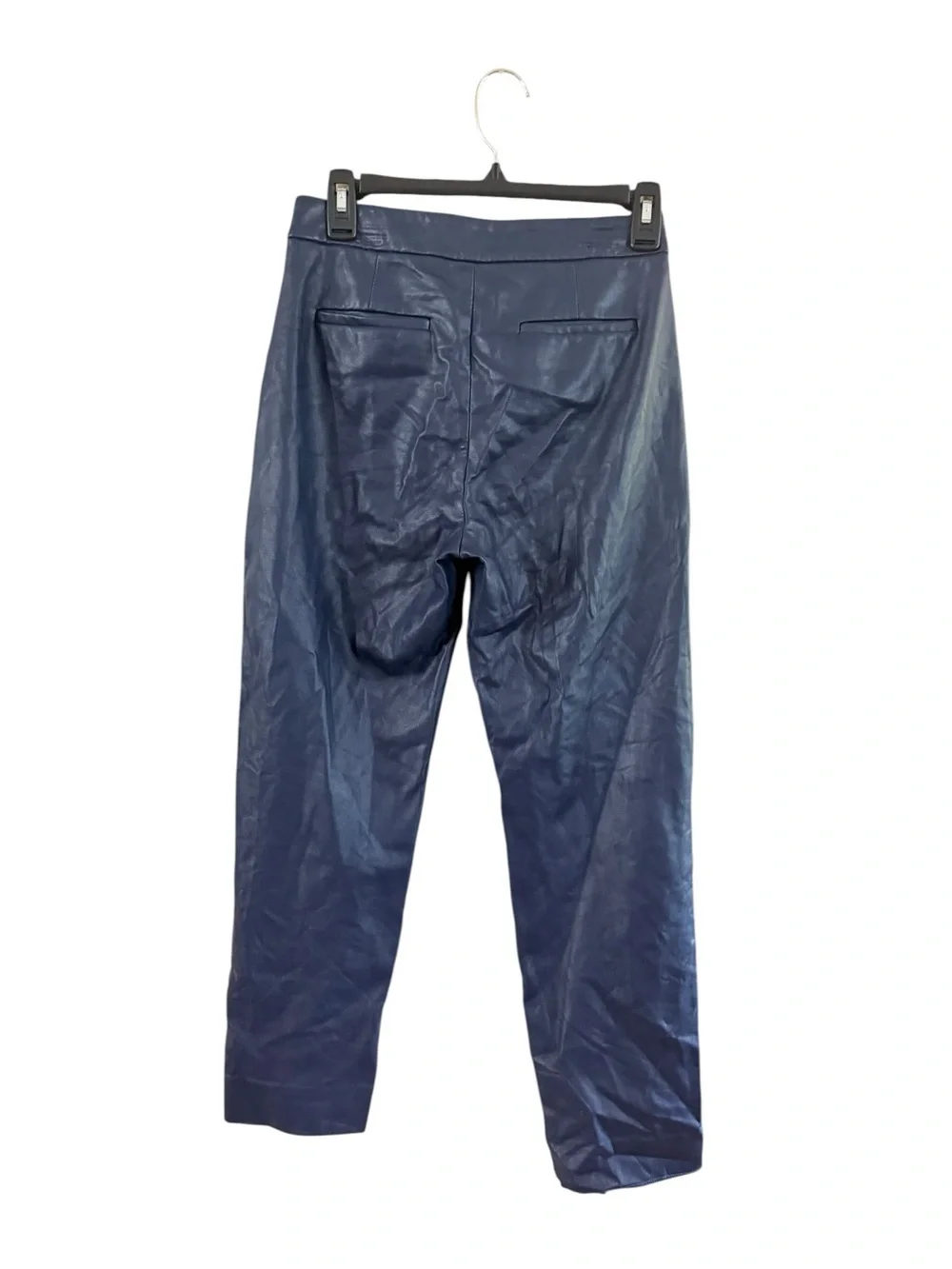 J. Crew Navy Straight-Leg Faux Leather Pants